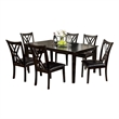Benjara Springhill Enticing 7 Piece Dining Table Set- Espresso
