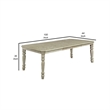 Benjara Holcroft Transitional Style Dining Table- Antiqued White