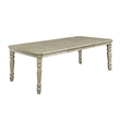 Benjara Holcroft Transitional Style Dining Table- Antiqued White