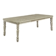 Benjara Holcroft Transitional Style Dining Table- Antiqued White