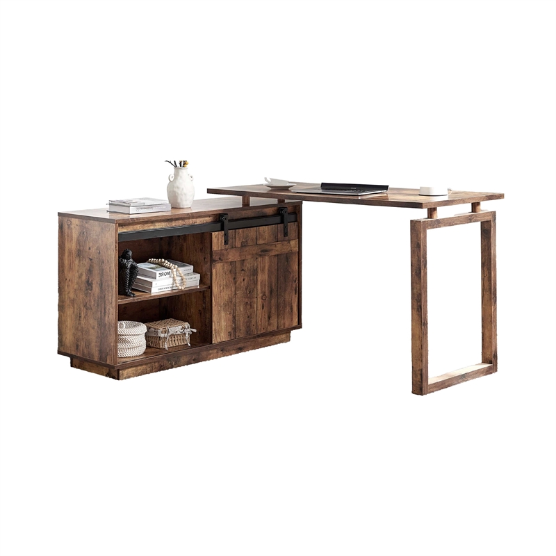 Benjara Fior L Shaped Writing Desk- 56