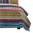 Benjara Tribal Motif Print Cotton Twin Quilt Set with 1 Pillow Sham- Multicolor