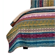 Benjara Tribal Motif Print Cotton Twin Quilt Set with 1 Pillow Sham- Multicolor