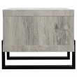 Benjara Modern Driftwood Open Shelf Coffee Table- Gray and Black