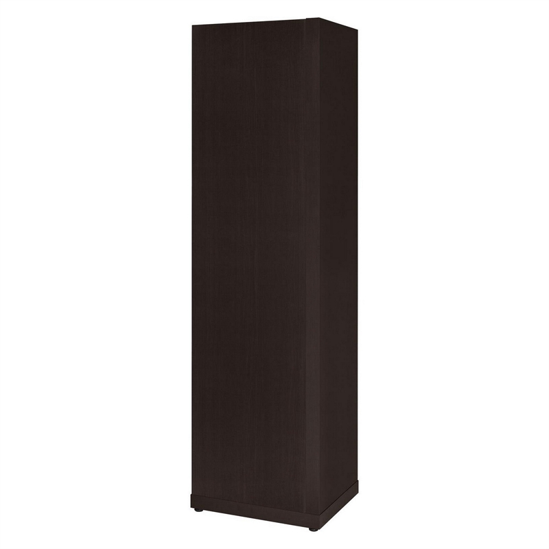 Benjara Radiant Brown Wooden Corner Bookcase