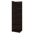 Benjara Radiant Brown Wooden Corner Bookcase