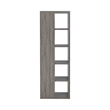Benjara Spacious Semi Backless Wooden Bookcase- Gray
