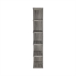 Benjara Spacious Semi Backless Wooden Bookcase- Gray