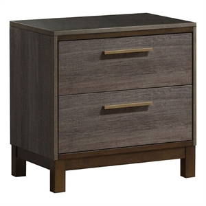 Benjara Manvel Contemporary Style Night Stand- Antique Gray