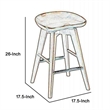 Benjara Contoured Seat Wooden Swivel Counter Stool with Angled Legs-Walnut Brown