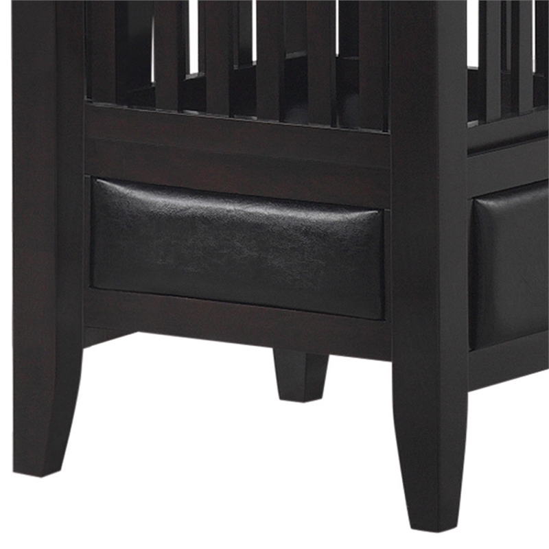 Benjara Transitional Style Counter Height Table- Espresso Brown