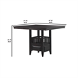 Benjara Transitional Style Counter Height Table- Espresso Brown