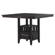 Benjara Transitional Style Counter Height Table- Espresso Brown