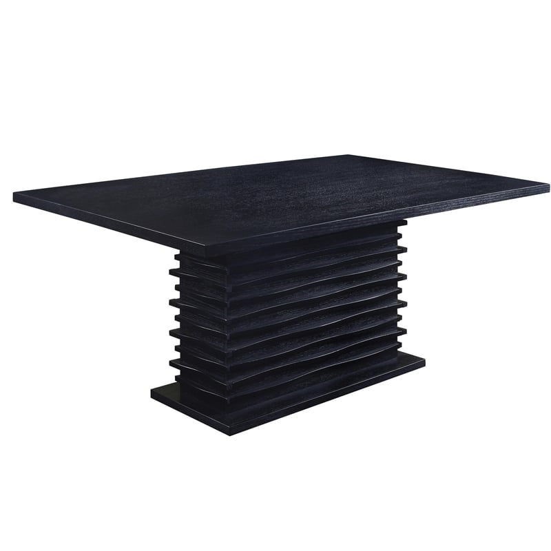 Benjara Elegantly Designed Wooden Dining Table- Black