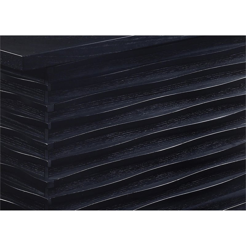 Benjara Elegantly Designed Wooden Dining Table- Black