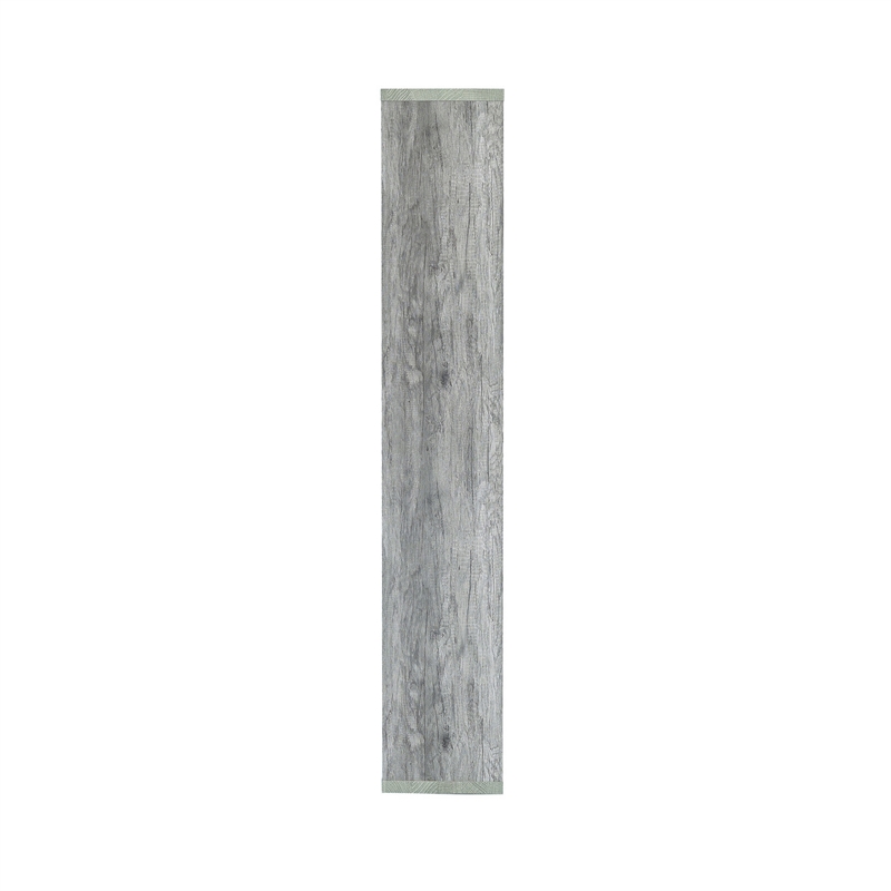 Benjara Modish Wooden Bookcase With Multiple Shelves- Gray