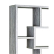 Benjara Modish Wooden Bookcase With Multiple Shelves- Gray