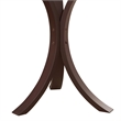 Benjara Contemporary Wood Accent Table- Tempered Glass Top- Brown- Clear