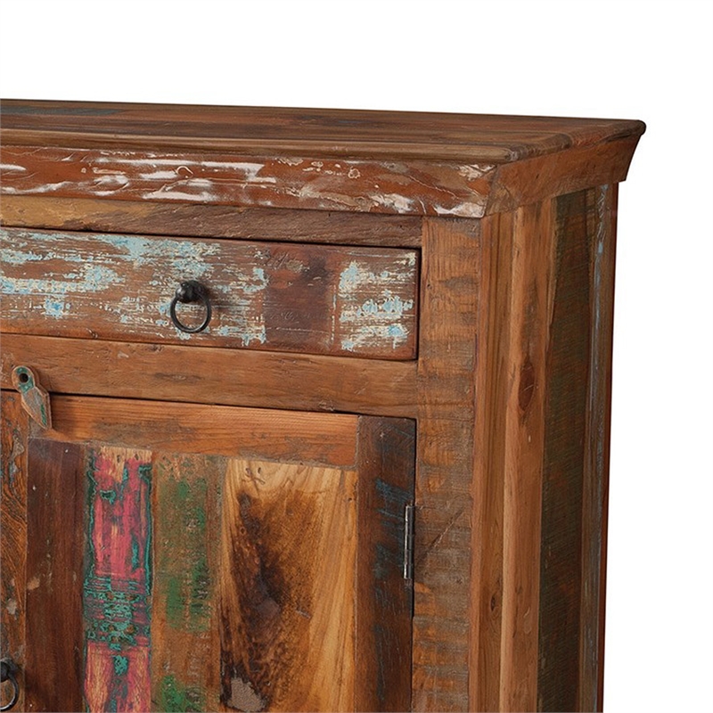 Benjara Well Made Wooden Accent Cabinet- Brown