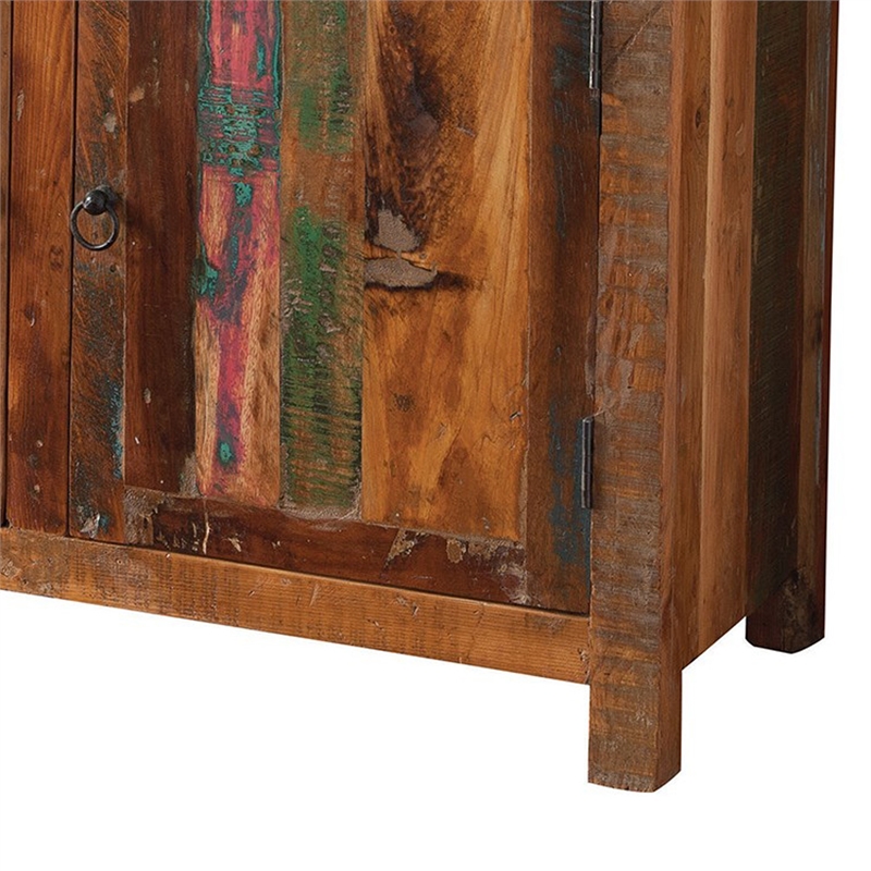 Benjara Well Made Wooden Accent Cabinet- Brown