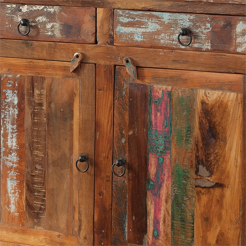 Benjara Well Made Wooden Accent Cabinet- Brown