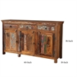 Benjara Well Made Wooden Accent Cabinet- Brown