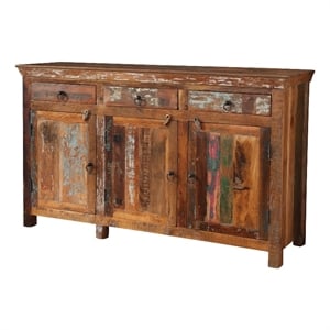 Benjara Well Made Wooden Accent Cabinet- Brown