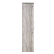 Benjara 2 Door Curio Cabinet with Glass Panels- Adjustable Shelves- Gray