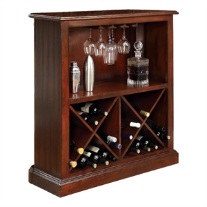 Benjara Luxurious Bar Table- Cherry Finish