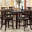 Benjara Transitional Counter Height Table- Espresso Brown