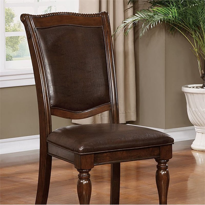 Benjara Alpena Traditional Style Side Chair Set Of 2