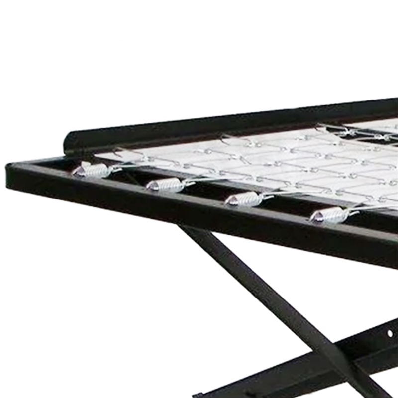 Benjara Pop Up Trundle of High Carbon Rail Steel- Black