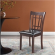 Benjara Contemporary Armless Dining Side Chair-Espresso Brown & Black (Set of 2)