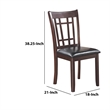 Benjara Contemporary Armless Dining Side Chair-Espresso Brown & Black (Set of 2)