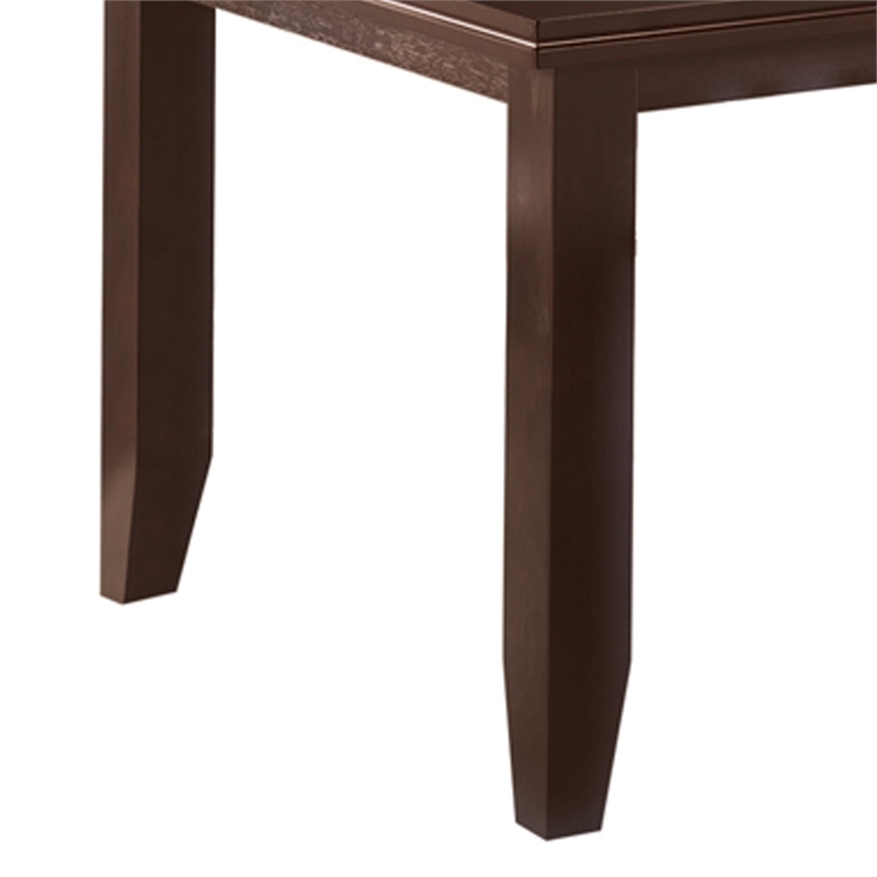 Benjara Rectangular Semi Formal Wooden Dining Table- Cappuccino Brown