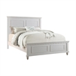 Benjara Captivating E.King Wooden Bed- White