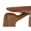 Benjara Cid Mike Dining Table- Walnut Brown Wood- Rectangular 87