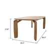 Benjara Cid Mike Dining Table- Walnut Brown Wood- Rectangular 87