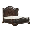 Benjara Rise 4 PC Queen Bedroom Set- Arched Wing Design/Brown
