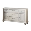 Benjara Full of Elegance Wooden Server- Silver