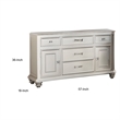 Benjara Full of Elegance Wooden Server- Silver
