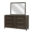 Benjara Bellamy 4 Pc Queen Size Bedroom Set- Silver/Ash Veneer/Dark Brown