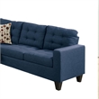 Benjara Winsome Polyfiber- Plywood & Solid Pine 4 PCS Sectional- Navy