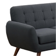 Benjara Polyfiber 2 Pieces Sectional With 2 Pillows In Dark Gray
