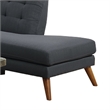 Benjara Polyfiber 2 Pieces Sectional With 2 Pillows In Dark Gray