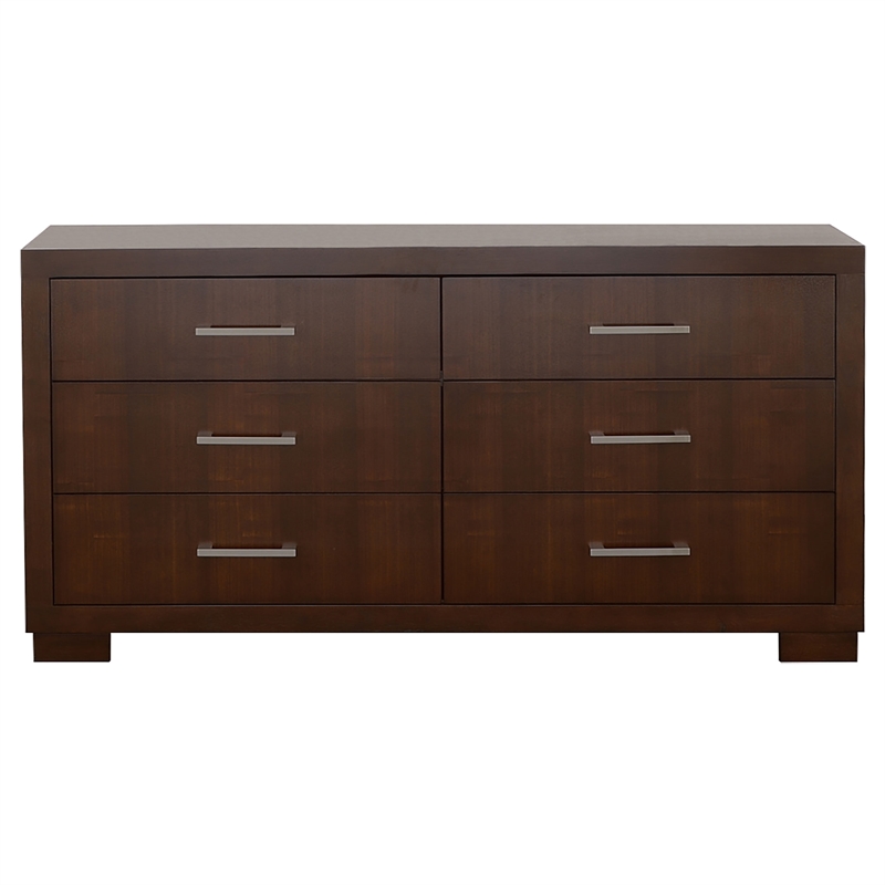 Benjara Bela 5 Piece Queen Bedroom Set- LED Underlight- Dark Brown Wood Finish