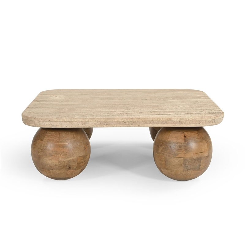 Benjara Cid Drift Coffee Table- Square 36