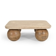 Benjara Cid Drift Coffee Table- Square 36