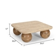 Benjara Cid Drift Coffee Table- Square 36