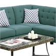 Benjara Polyfiber 2 Pieces Sectional With 2 Pillows In Blue